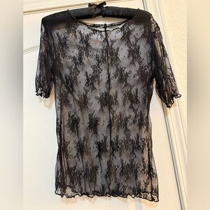 Elegant Black Lace Top